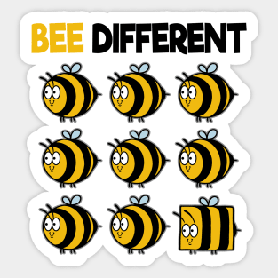 Bee Different Bees Beekeeper Cute Honey Individual Sticker